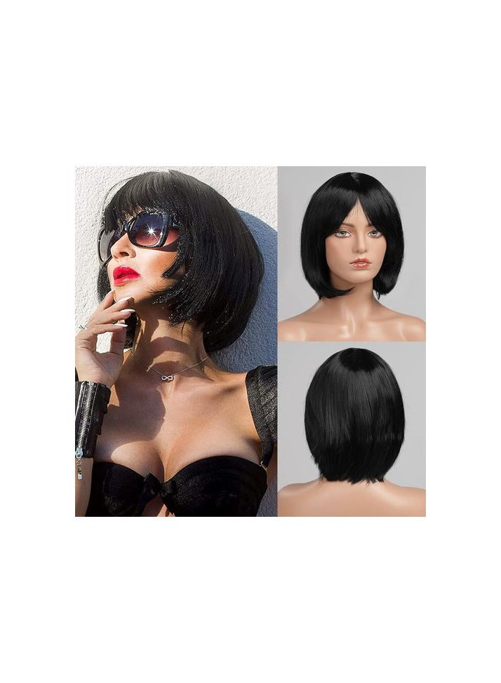 Generic Synthetic Hair Wig Short Straight Black Color