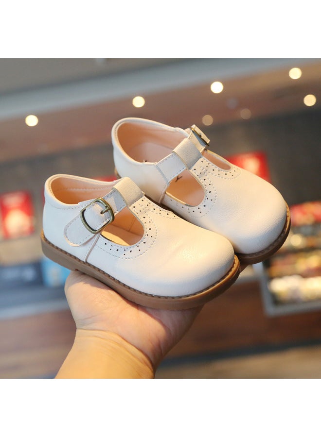 British Style Children's Retro Leather Shoes Boys Velcro Shoes Spring New Girls Princess Shoes Children's Shoes