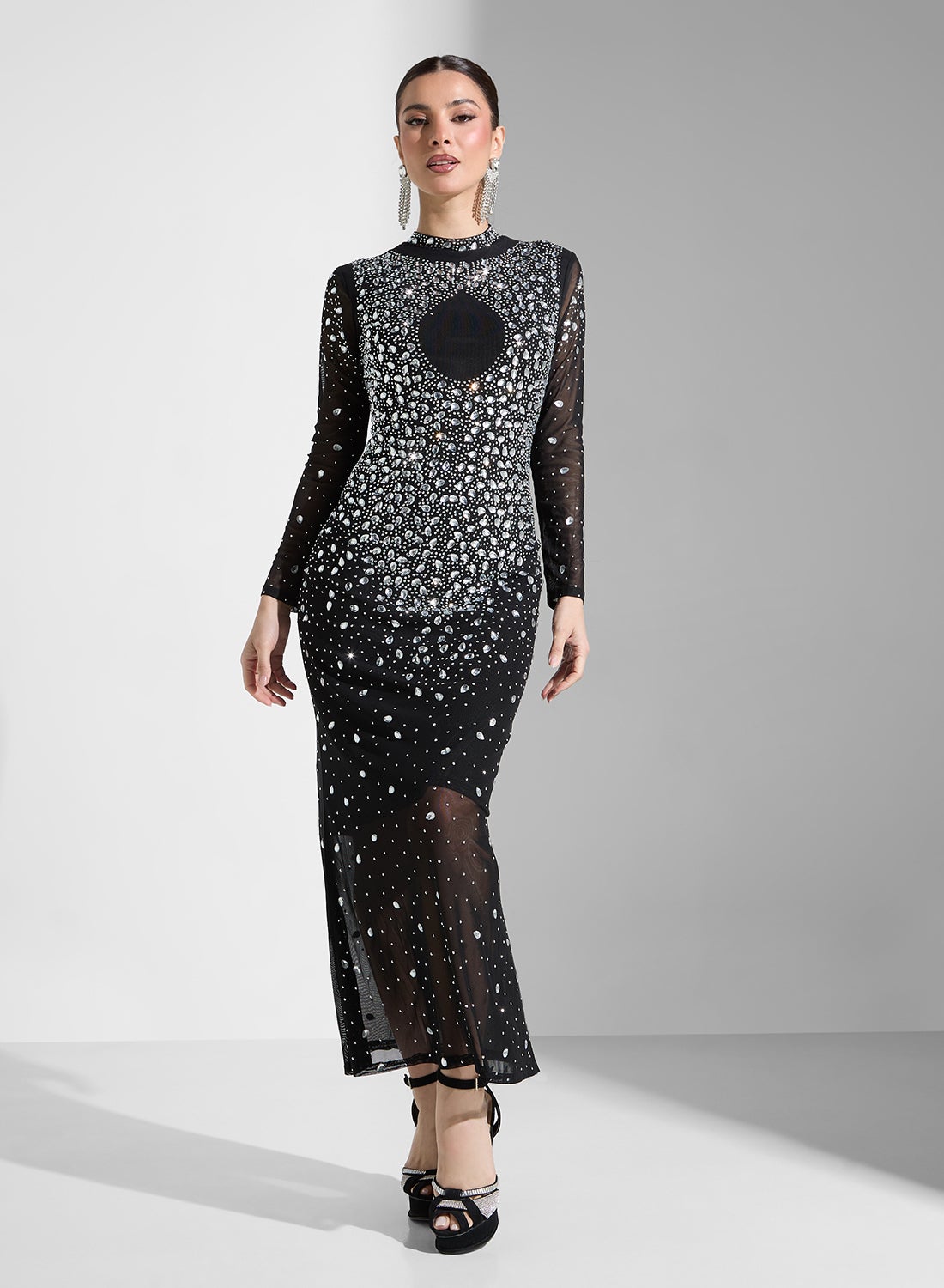 Khizana Embellished Belt Shift Dress for Women | Best Price Oman