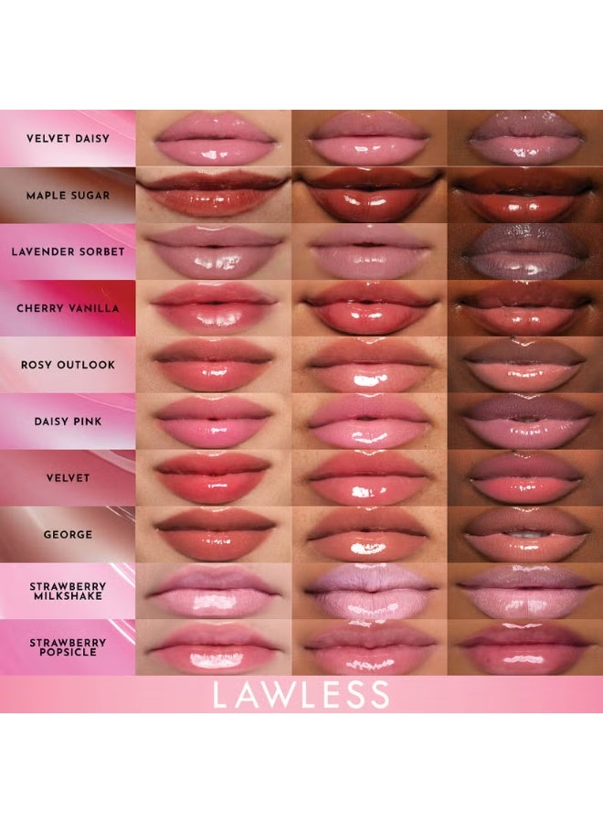LAWLESS BEAUTY Forget The Filler Lip Plumper Line Smoothing Gloss - Strawberry Popsicle - Image 3