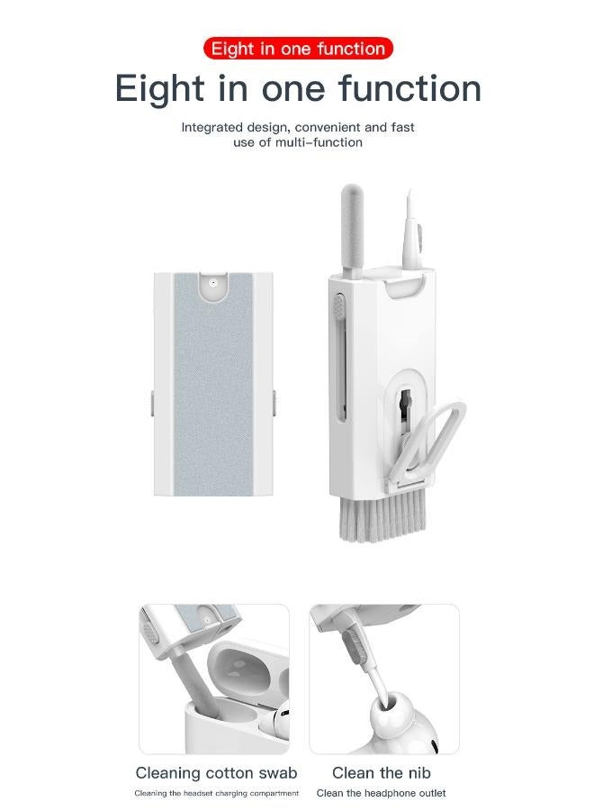 Necomi 8-in-1 Electronic Cleaner Kit, Keyboard Cleaner kit, Portable Multifunctional Cleaning Tool for PC Monitor/Earbud/Cell Phone/Laptop/Computer/Bluetooth Earphones(White) - Image 2