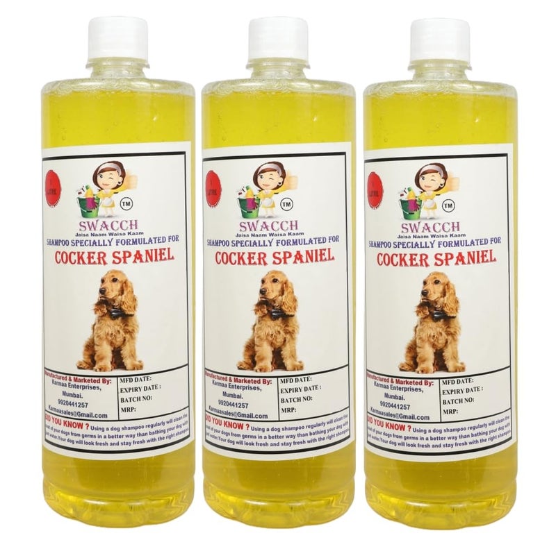 swacch Pet Shampoo | Puppy Safe Shampoo | PH Balanced | Ditch to Itch for Cocker Spaniel Dog Shampoo 3 Litre (Lemon) + Goofy Ball Chew Toy Combo Pack - Image 2