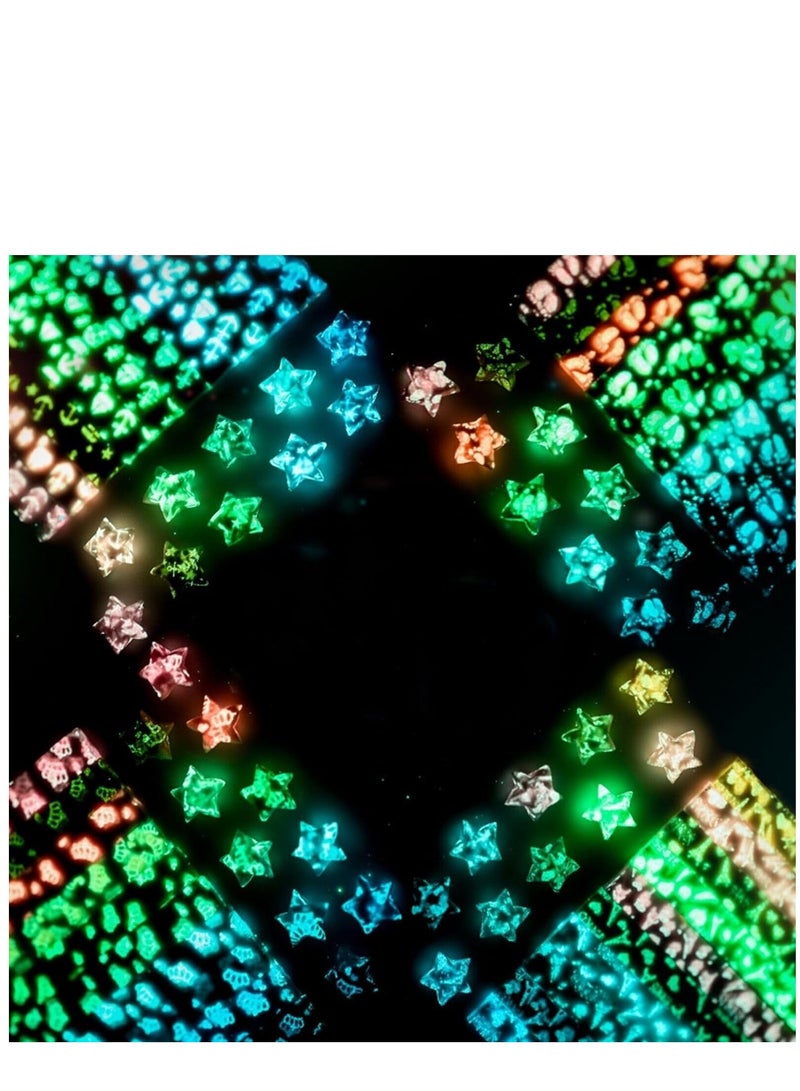 SYOSI 840 Sheets Star Paper Strip, Luminous Origami Star Paper Strips Glow in The Dark Folding Strips Star Origami Paper Strips Decoration - Image 4