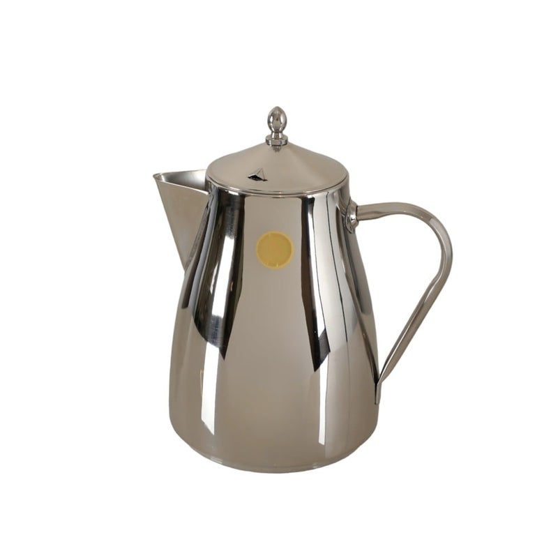 Bister Coffee Pot 2 Liter Silver - Decorative Stainless Steel Coffee & Tea Server with Lid, Premium Serveware for Wedding & Home Decor - Image 1