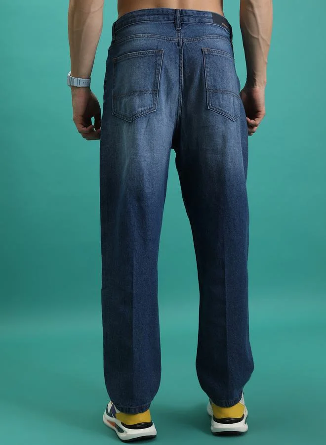 هاي لاندر Light Fade Mid Rise Jeans with Pockets by Styli