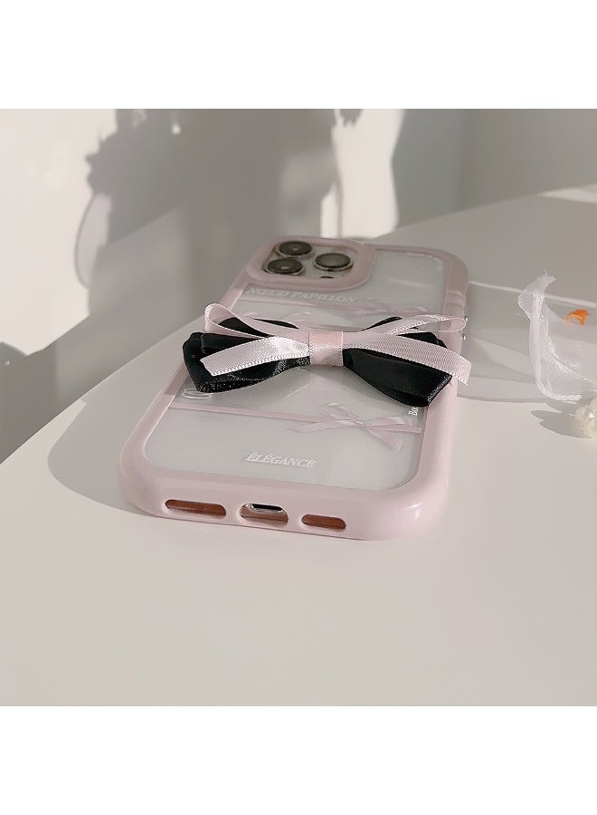 NIBEMINENT Braided Bow Protective TPU Case Cover For iPhone 16 Pro Max, Purple Border - Image 2