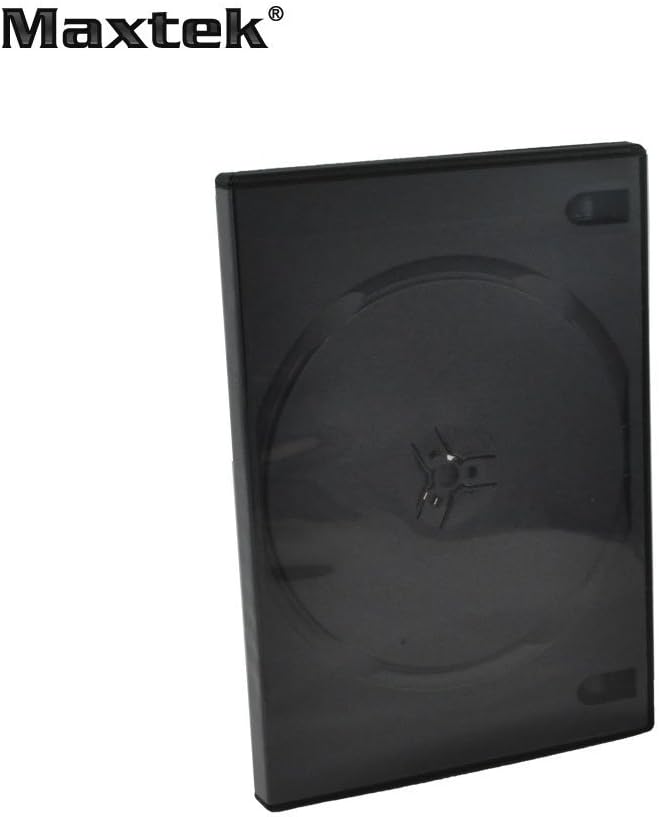 Maxtek 14mm Black Standard Double Capacity DVD Case and Outter Clear Sleeve 50 Pieces Pack - Image 2