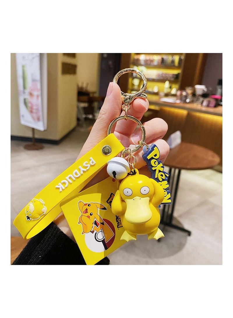 Pokemon Pikachu Psyduck Keychain Key Holder buckle Hook Ring Accessories Key Organizer for Boy Girls Men Women