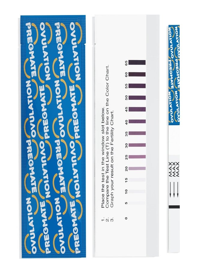 Pregmate 50 Ovulation Test Strips with Numerical LH Result Quantitative Predictor Kit (50 Count) - Image 1