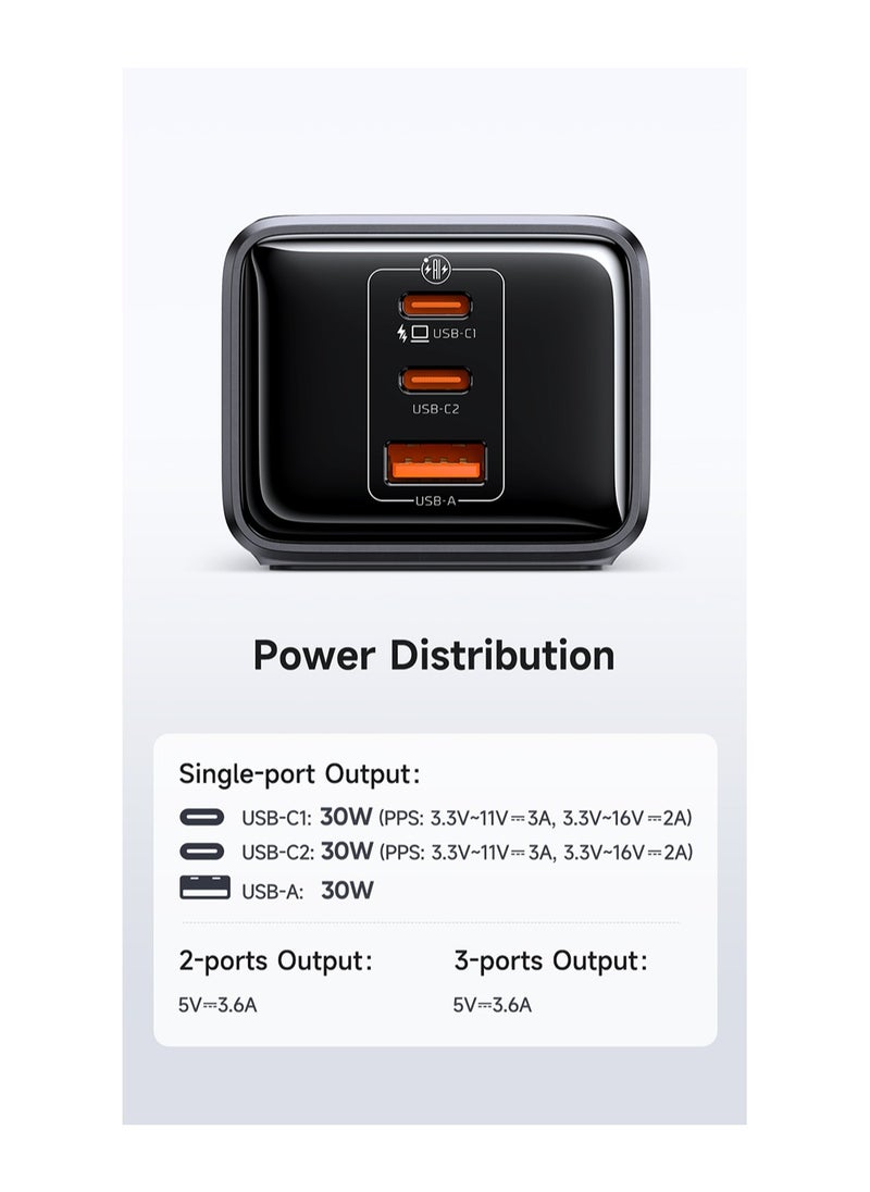 MCDODO 6-in-1 30W GaN Power Strip PD Fast Charging Surge Overheat Overcurrent Protection 2 USB-C 1 USB-A Ports 3 AC Outlets Multi-Device Compatibility 2M Extension Cord Black - pzsku/ZE694422AC21B897BC735Z/45/_/1731065624/81fd6ed7-c8b6-4f6c-9bc9-d0da817bf9ab