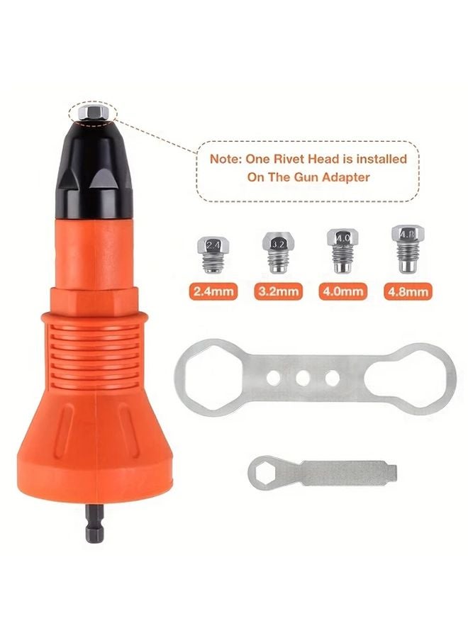 Boltave Orange Professional Electric Rivet Gun Riveting Tool For DIY Auto Repair - Image 1