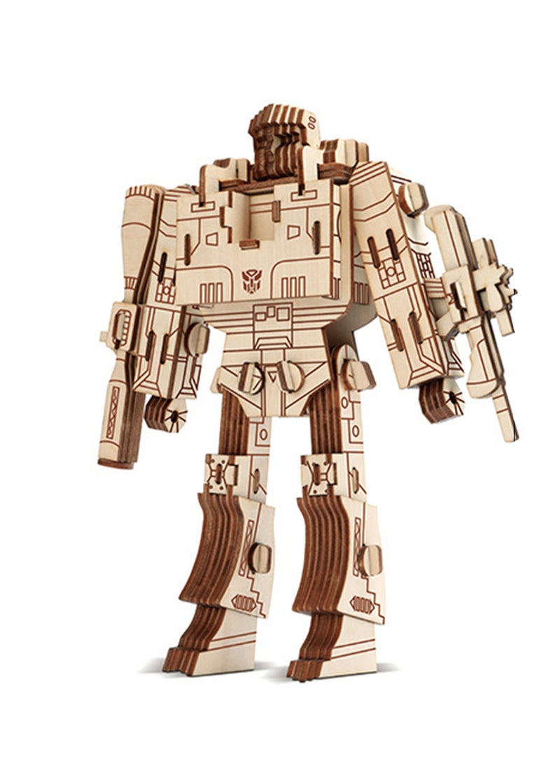 Children's Educational Toy Laser Wooden 3D Assembly Model Robot(Megatron 108Pcs) - Image 1