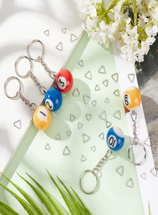 CHGCRAFT 400Pcs 4 Styles 201 Stainless Steel Triangle Open Jump Rings Pinch Clip Bail Hang Drops Pendant Open Triangle Buckle Charm for Jewelry Making Connectors，6-10mm - Image 2