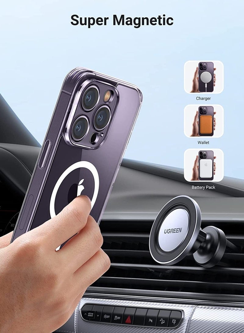 MUNTAQI iPhone 14 Pro Max Magsafe Case 6.7 Inch Slim Thin Magnetic Case, Yellowing-Resistant, Anti-Drop Shock Absorption, Anti-Scratch and Hard Back Crystal Case Cell Phone Case iPhone 14 Pro Max Case - Image 2