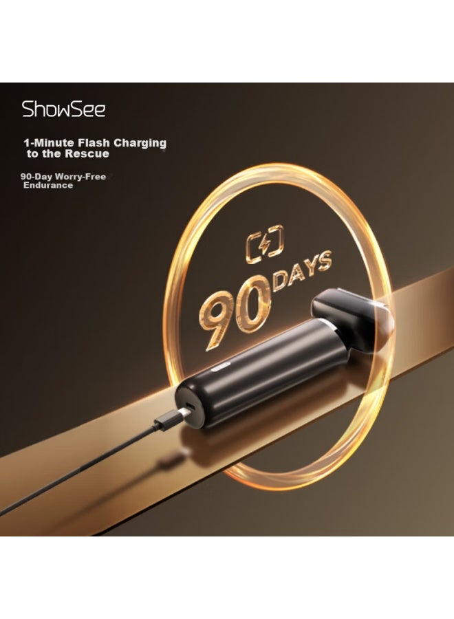 Showsee Rechargeable Electric Shaver K3 With Reciprocating Induction, Four-Direction Floating Blade, Gift For Dad, Father, Husband, Boyfriend - Image 5