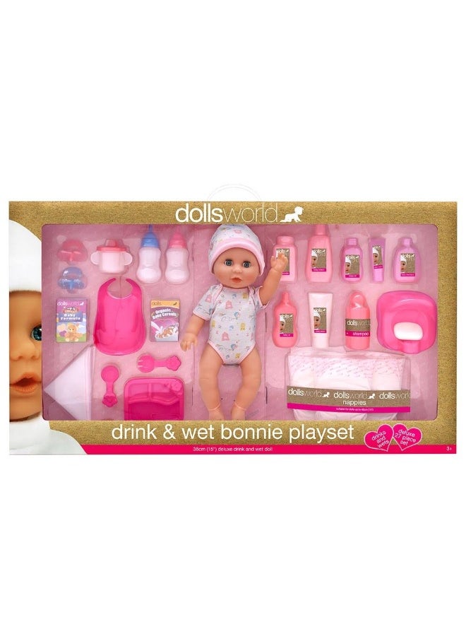 dolls world - طقم ألعاب بوني من شرب وبلل - Image 1