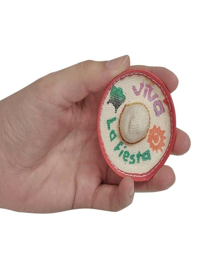More Fiesta Mini Mexican Sombrero, Pack of 12 Viva Fiesta - 2.25 Inches Wide Mini Hats for Cinco De Mayo Party for Bottles - Image 3
