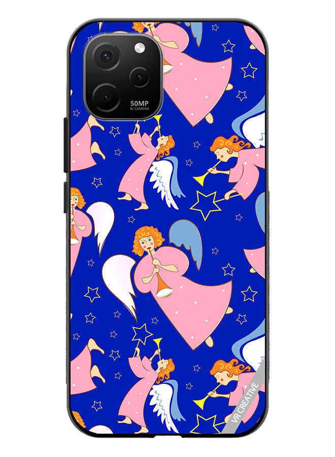 VR CREATIVE Protective Case Cover For Huawei Nova Y61 Christmas Angels With Flutes Design Multicolour - Image 1