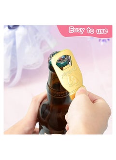 Excefore 6 Pieces Bottle Opener Baby Shower Favor For Guest, Cute Baby Shower Souvenirs with Baby Footprints Neutral Baby Shower Decoration Gender Reveal Party Supplies for Boy Girl (Pink)  - Image 2
