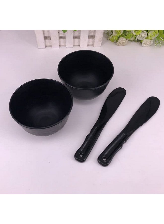ليزنيرزم مجموعة أدوات خلط أقنعة الوجه المطاطية من lasenersm، مكونة من 4 قطع، مع ملعقة بلاستيكية، وعاء خلط أقنعة الوجه، وعاء خلط أقنعة الطين، مجموعة أدوات خلط للعناية بالبشرة، للاستخدام المنزلي للسيدات والنساء، للاستخدام في صالونات التجميل، لون أسود - Image 5