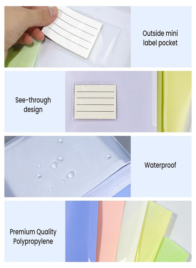 XingDuing Binder Pocket, 10 Pack Plastic Envelopes Binder Pocket with Tight Closure,11 Holes Expandable Binder Folders, olders with Pockets Side Loading, Binder Organizer, Letter Size, Assorted Colors - Image 4
