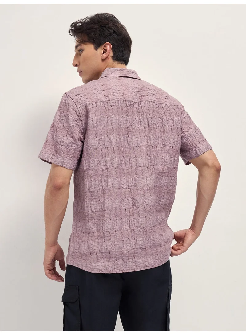 ذا بير هاوس Men’s Classic Short Sleeve Casual Shirt – Lightweight, Breathable, and Designed for a Smart Yet Easygoing Look All Day Long