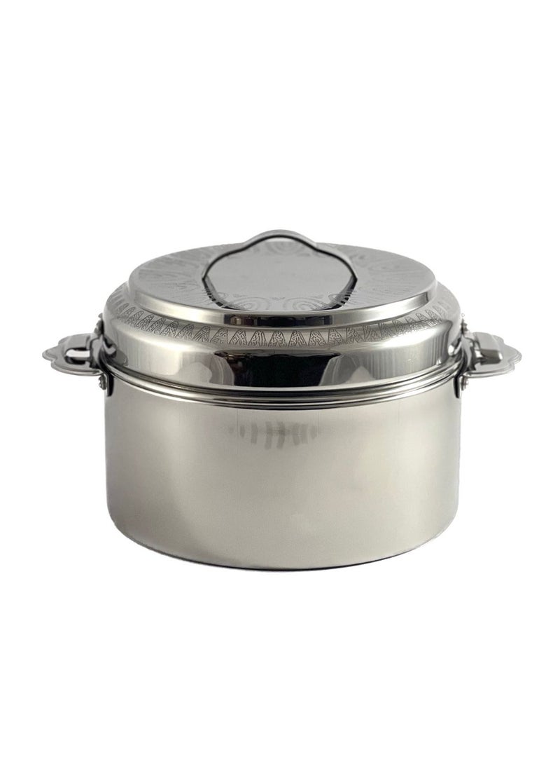 Homemaker Sigma Hotpot 5000ml Capacity - Unique Locking Lid - High Quality Stainless Steel - Silver Etching