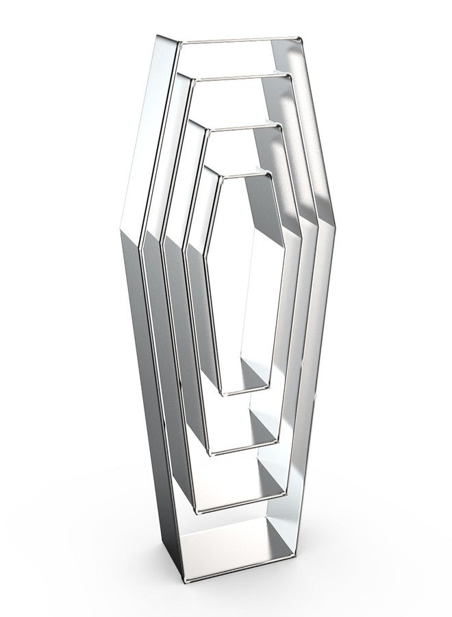 QAAQS Halloween Coffin Cookie Cutter Set - 5", 4", 3", 2" - 4 Piece - Stainless Steel - Image 1