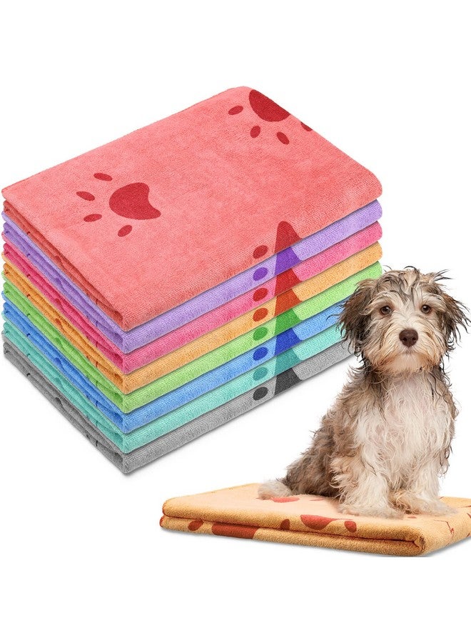 Chumia 8 Pcs 55 X 28 Inches Dog Towels Pet Bath Drying Towels Absorbent Microfiber Soft Beach Towels For Small Medium Large Cat Puppy Shower Cleaning Accessories (8 Colors) - Image 1