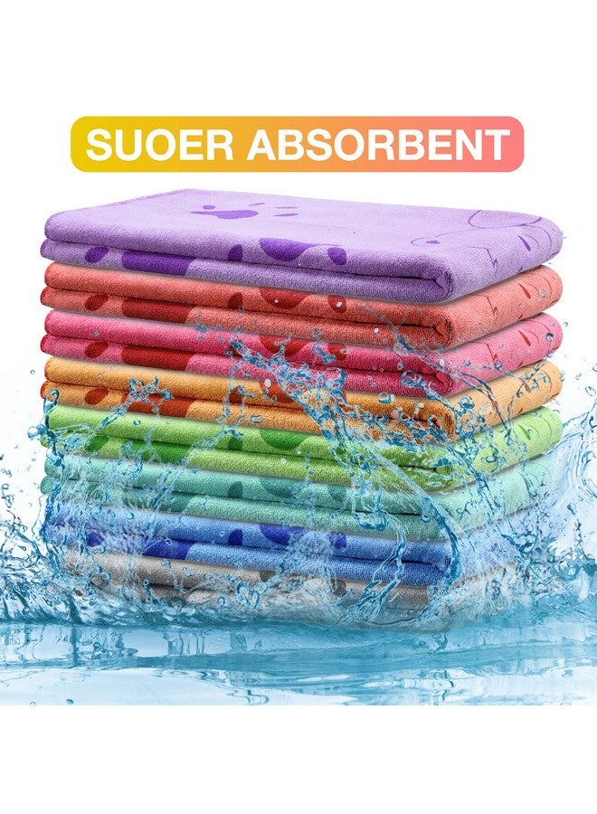 Chumia 8 Pcs 55 X 28 Inches Dog Towels Pet Bath Drying Towels Absorbent Microfiber Soft Beach Towels For Small Medium Large Cat Puppy Shower Cleaning Accessories (8 Colors) - Image 3