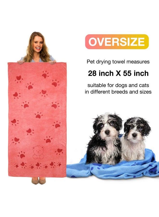 Chumia 8 Pcs 55 X 28 Inches Dog Towels Pet Bath Drying Towels Absorbent Microfiber Soft Beach Towels For Small Medium Large Cat Puppy Shower Cleaning Accessories (8 Colors) - Image 2