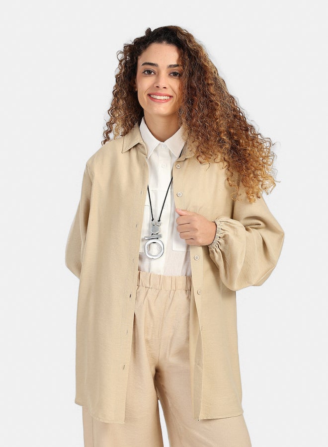 Carina Linen Long Sleeves Shirt - Image 1