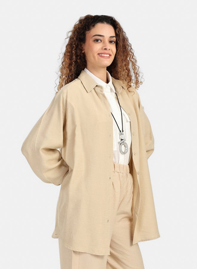 Carina Linen Long Sleeves Shirt - Image 2
