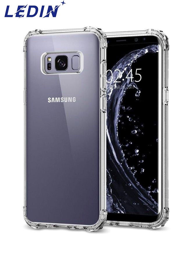 LEDIN Case for Samsung Galaxy S8 Clear Case Soft Flexible Silicone Back Cover Shockproof Anti Scratch Case with Reinforced Bumper Corner Compatible for Samsung Galaxy S8 Clear - Image 1