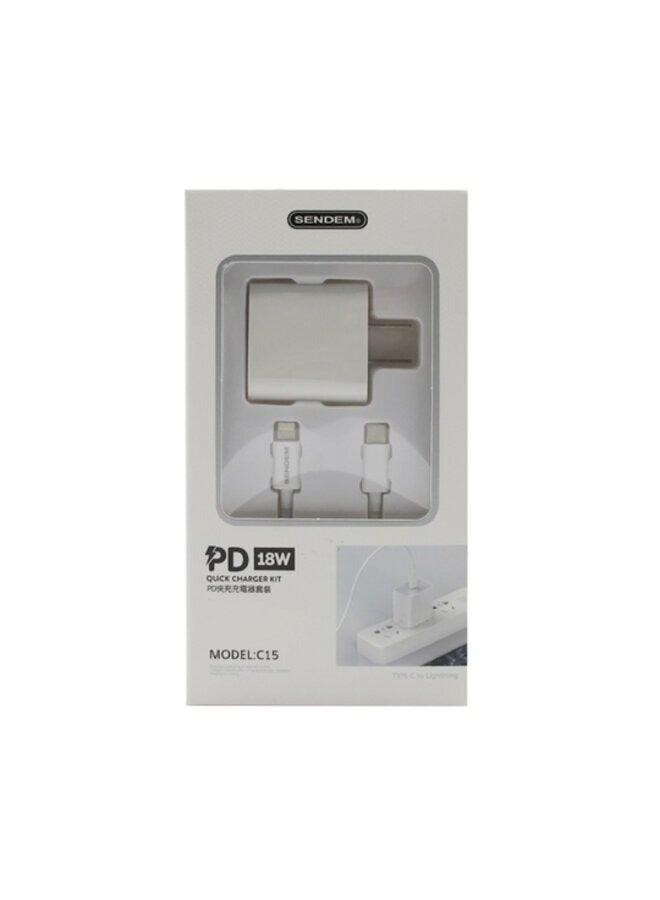 Sendem charger plug + Type-C cable to iPhone  - Image 2