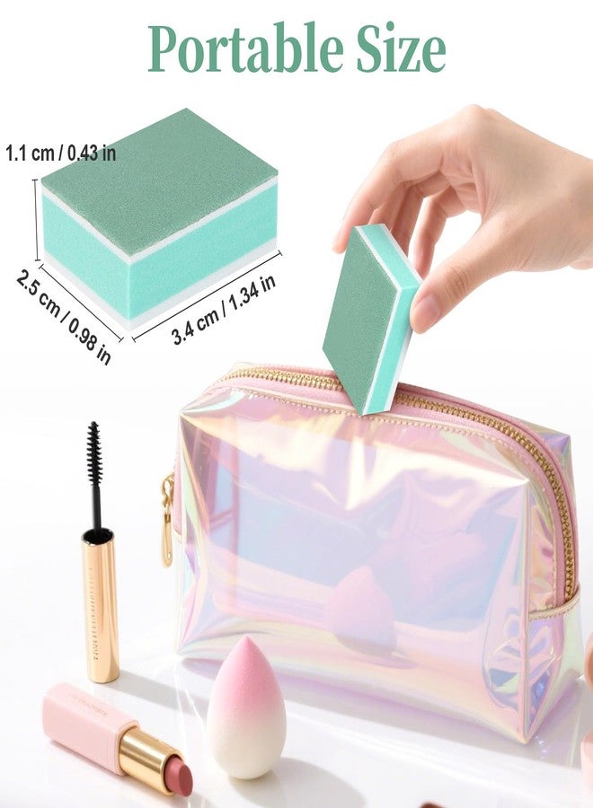 RAQEHO 100 Mini Nail Buffers Block - Mini Buffing Block limas para uñas Fingernail Files Bulk 600/3000 Grit Nail Polishing Sponge for Gel Natural Nails Scratch Remove Mirror Finish Manicure Nail Care - Image 2