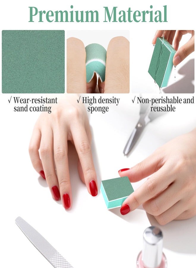 RAQEHO 100 Mini Nail Buffers Block - Mini Buffing Block limas para uñas Fingernail Files Bulk 600/3000 Grit Nail Polishing Sponge for Gel Natural Nails Scratch Remove Mirror Finish Manicure Nail Care - Image 4