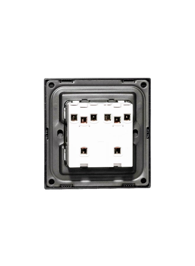 Donmarco 4 Gang 1 Way Switch – Ultra Thin Glass, Modern & Durable, Fire-Resistant Electric Switch, 15-Year Warranty, Wall Switch for Home and Office (Matt Grey) - Image 4