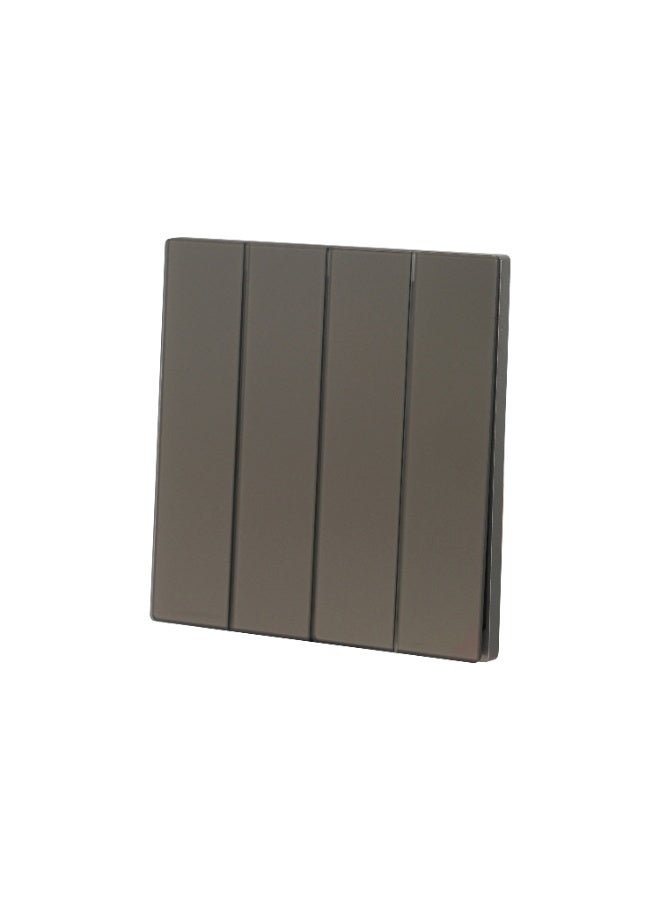 Donmarco 4 Gang 1 Way Switch – Ultra Thin Glass, Modern & Durable, Fire-Resistant Electric Switch, 15-Year Warranty, Wall Switch for Home and Office (Matt Grey) - Image 2