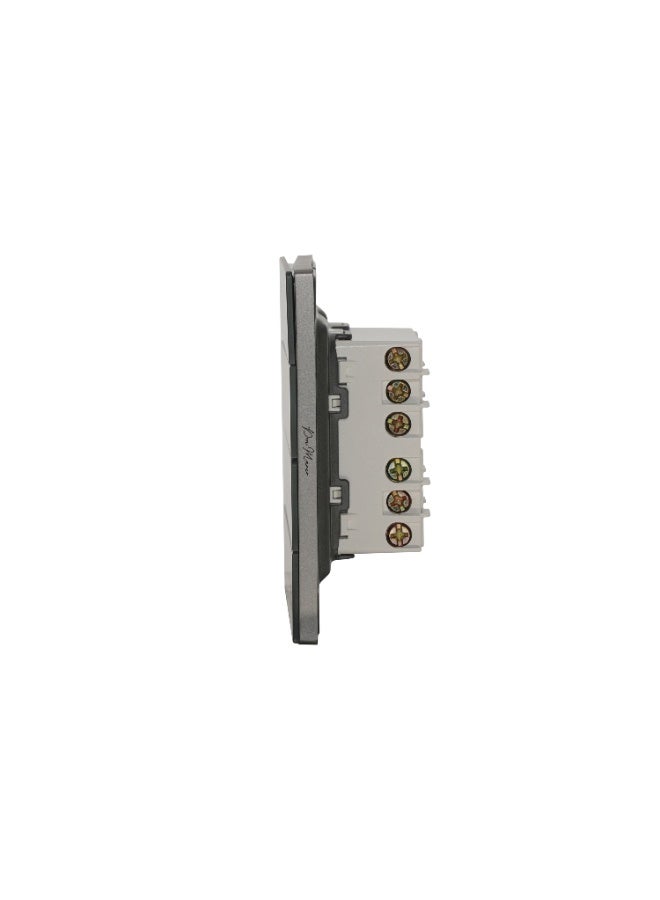 Donmarco 4 Gang 1 Way Switch – Ultra Thin Glass, Modern & Durable, Fire-Resistant Electric Switch, 15-Year Warranty, Wall Switch for Home and Office (Matt Grey) - Image 3