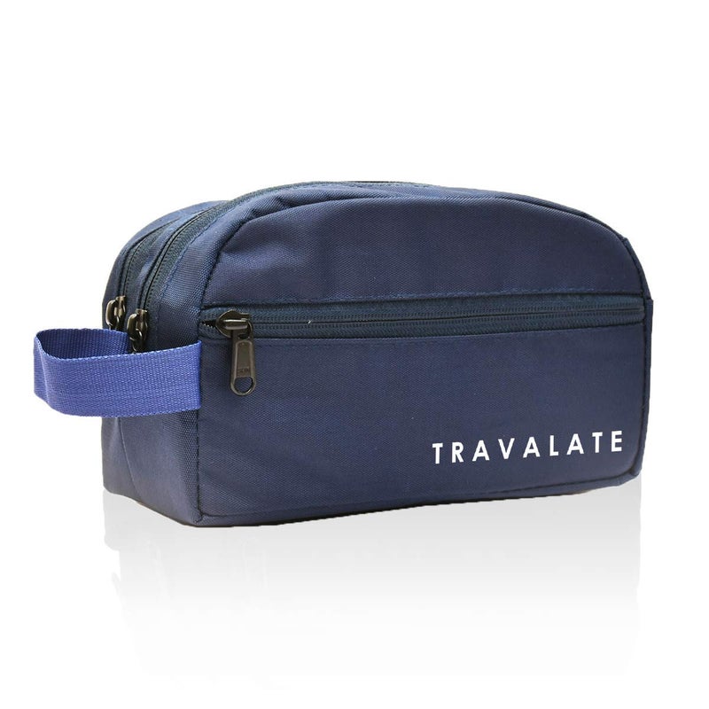 TRAVALATE Polyester Travel Solid 9 Cms Cosmetic Pouch (M_TR137T_Blue) - Image 1