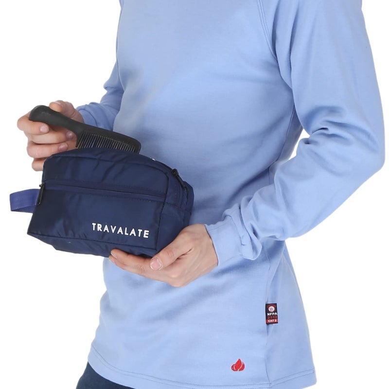 TRAVALATE Polyester Travel Solid 9 Cms Cosmetic Pouch (M_TR137T_Blue) - Image 5