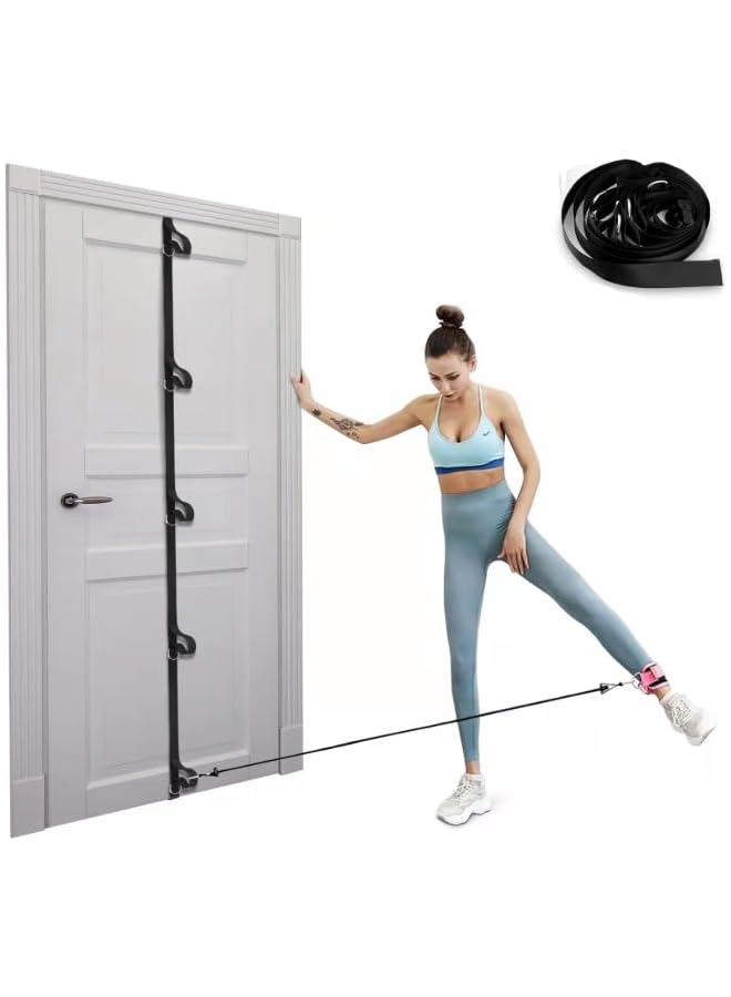 Door Anchor Strap for Resistance Bands, Portable Workout Resistance Band Door Anchors, Space Saving Easy Set Up Home Gym, Secure Multi Point Anchor Gym for Home Fitness