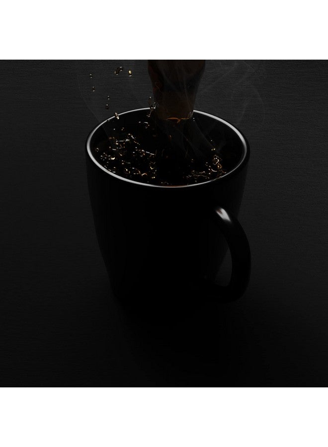 Anwaliya Ceramic Coffee Mug Set of 6 (280ml) Handcrafted Minimalist Black Shine Design Tea Cups Stackable, Chip Resistant, Large Serving Green Tea Cups, Naomi (Black Shine) - Image 2