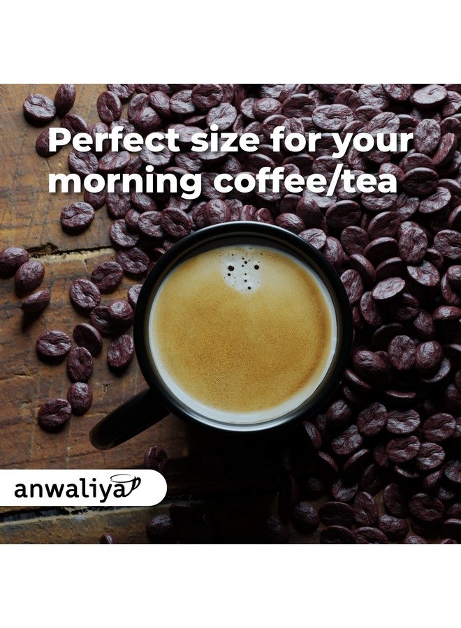 Anwaliya Ceramic Coffee Mug Set of 6 (280ml) Handcrafted Minimalist Black Shine Design Tea Cups Stackable, Chip Resistant, Large Serving Green Tea Cups, Naomi (Black Shine) - Image 3