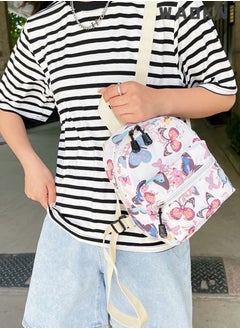 WAOKN Fashion Nylon Butterfly Print Backpack for Girls, Soft and Cute School Bag Back Bag for Students, Sweet Girly Style Canvas Travel Bag Backpack for Kids  - Image 5