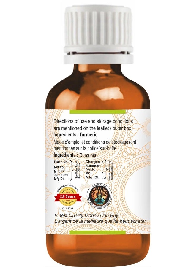 Greenwood Essential Turmeric Essential Oil (Curcuma Longa) Steam Distilled 30ml (1 oz) - Image 3