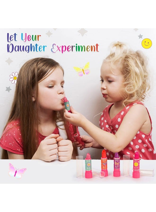 Hot Focus Toddler Makeup Kit - Girls Makeup Kit with Mood Change Lipsticks and Colorful Eyeshadow Palette - Kid-Friendly, Washable Little Girl Makeup & Pretend Play Set (Applicator Included) - Image 4