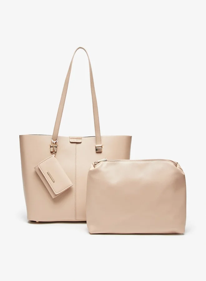 Flora Bella By Shoexpress Textured Tote Bag