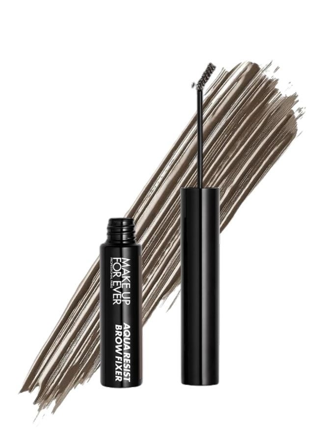 MAKE UP FOR EVER Aqua Resist Brow Fixer 40 Medium Brown – Water-Resistant Long-Wear Brow Gel, Smudge-Proof Flexible Hold, 5 ml - Image 1